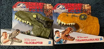 New Jurassic World Chomping Velociraptor Dinosaur Head Tyrannosaurus Rex Puppet • $60