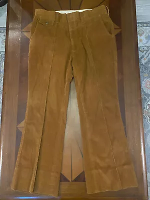 Vintage 70s Sears & Roebuck Rockabilly Mens 34 X 28 Corduroy Flare Pants • $23.99