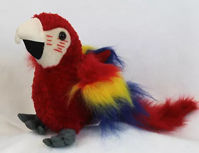 Fiesta Plush Macaw Parrot 15” Realistic Stuffed Animal Bird Toy Red Blue Yellow • $10.44