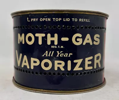 Vintage Moth Gas All Year Vaporizer Tin Advertising Tin • $11.66