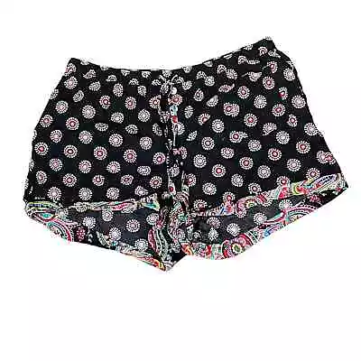 Vera Bradley Relaxed Fit Floral Shorts Drawstring Waist Women Medium 100%Cotton  • $14.39