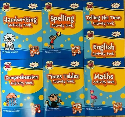 £22.99 • Buy Maths English Home Learning Bundle Of 7 Workbooks Kids Age 5-6 Years New CGP