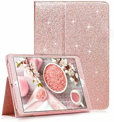 Genuine Bling Glitter IPad Book Case Cover For Ipad Air Air2 9.7 2017-18 Mini12 • £7.10