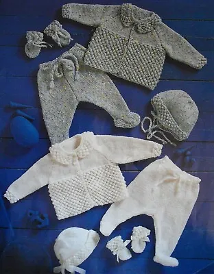 0006 Baby's Outfit DK 12-18  - Vintage Knitting Pattern Reprint • £3.49