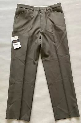 Men's Smart Olive Coloured Polyester Trousers By Farah : W32  L28.5 • £7.99