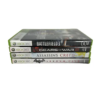 $20.80 • Buy Xbox 360 Games X4 Bundle Batman Battlefield 3 Gears Of War 2 Assassin’s Creed