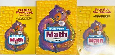 $35.99 • Buy Grade 1 Harcourt Math Text+Workbook Bundle 1st Curriculum Homeschool