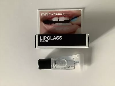 MAC Lip Glass Clear  7ml Mini Crystal Clear Formula - Free P&P • £12.50