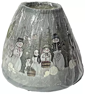 Vtg NIP Pat Richter A'Homestead Shoppe  Small Lamp Shade  Snowfolk Reunion  1998 • $15