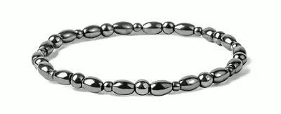 Gun Metal Grey Hematite Beaded Magnetic Therapy Ankle Bracelet For Women Or Men • $8.99