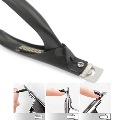 PRO NAIL Acrylic Nail Cutter Fake Nail Clippers Cutter Trimmer Manicure 3 Way • £3.19