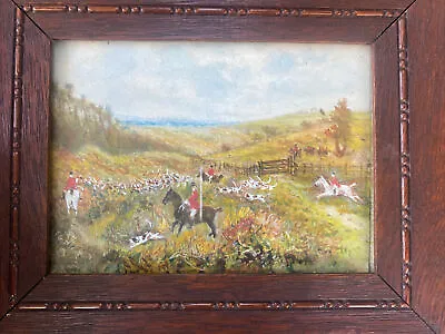 Antique Hunting Horse And Hounds Painting - A • £9.99
