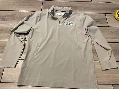 MIAMI DOLPHINS NIKE Dri Fit Team Issue On Field Coaches Shirt Long Sleeve Sz L • $39.99