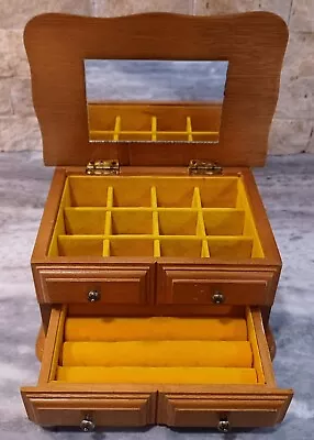 Vintage Wood 1 Drawer Jewlery Box • $31.50