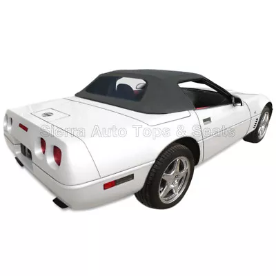 Corvette Convertible Top 94-96 C4 In Black Stayfast Cloth With Glass Window • $575.10