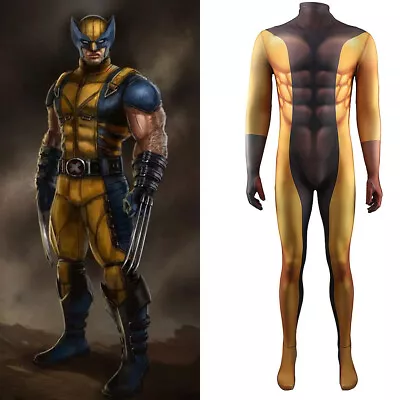 £37.20 • Buy Cosplay X-Men Wolverine Jumpsuit Superhero James Howlett Adult Kids Bodysuit