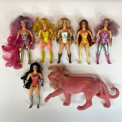 Vintage 80s Princess Of Power She-Ra Action Figure Lot & Clawdeen Cat By Mattel • $49.79