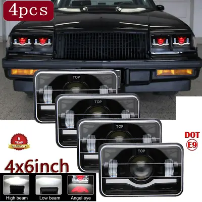 Fit 1982 1984 1985 1986 1987 1988 1989 1990 1992 Chevy Camaro 4x6 LED Headlights • $67.49