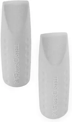 Faber-Castell Grip 2001 Eraser Rubber Caps - 4 X 1 Cm - Pack Of 2 - Grey • $6.15