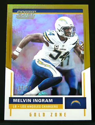 2017 Score Gold Zone /50 Melvin Ingram Chargers #159  • $3.50