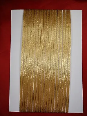 5M 3mm Thin Gold Satin Ribbon  Card Making Scrapbooking Home Decor Art • £2.75