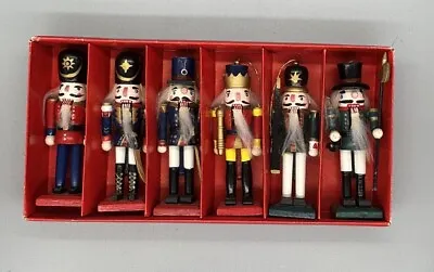 Christmas Ornaments Set Of 6 Nutcracker Soldiers. 5” Tall- Jaw Moves • $15