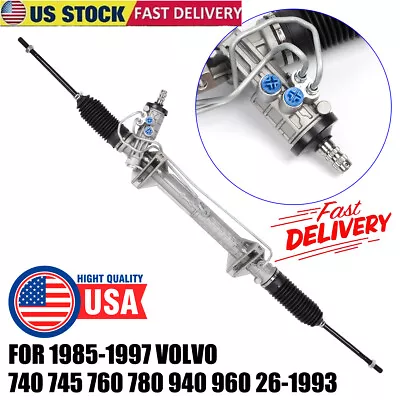 Power Steering Rack & Pinion For 1985-1997 Volvo 740 745 760 780 940 960 26-1993 • $221.99
