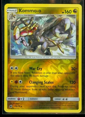 Pokemon KOMMO-O 77/111 - Crimson Invasion RARE Rev Holo - MINT • $1.20