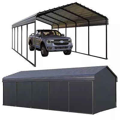 12 X25 Ft Outdoor Carport Heavy Duty Gazebo Garage Car Shelter Shade W/ Sidewall • $1439.99