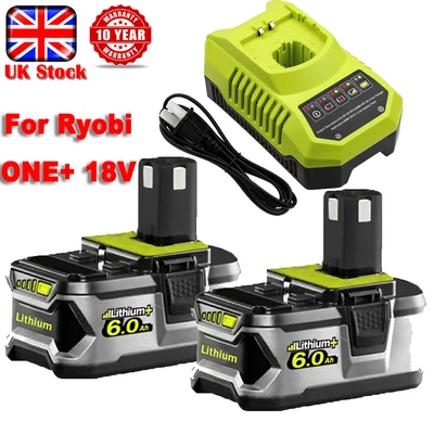 £20.93 • Buy 2X For RYOBI P108 18V One+ 6.0Ah Plus High Capacity Battery 18 Volt Lithium-Ion