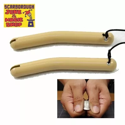 £14.99 • Buy Coin Bending Gimmicks~Magic Trick Close Up Prop~Bend A Borrowed UK Coin 