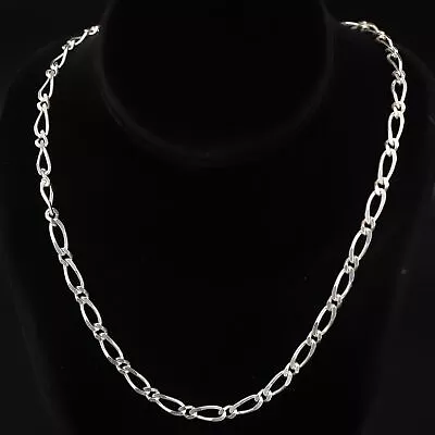 Sterling Silver - ITALY MR 6mm Figaro Chain 20  Men's Necklace - 24g • $3.25