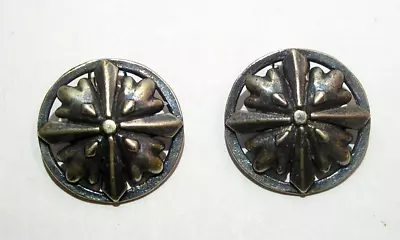 $29.99 • Buy Vintage Sterling Silver Snowflake Earrings Art Deco Snow Ice Cross Clip Ons 925