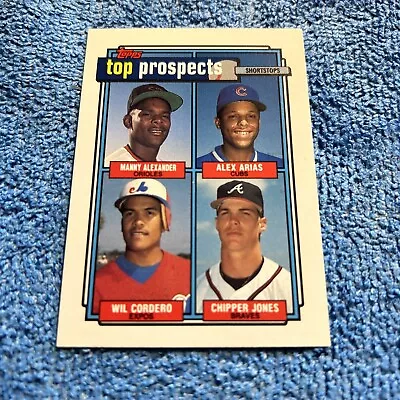 1992 Topps Top Prospects Chipper Jones Rookie RC #551 Braves HOF • $1.75