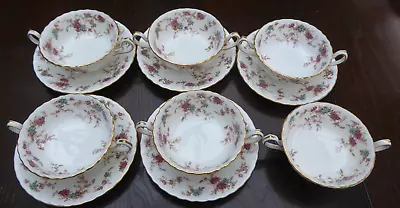 Minton  Ancestral  Bone China Soup Coupes S376 5 Duos 1 Spare Cup • £29.99