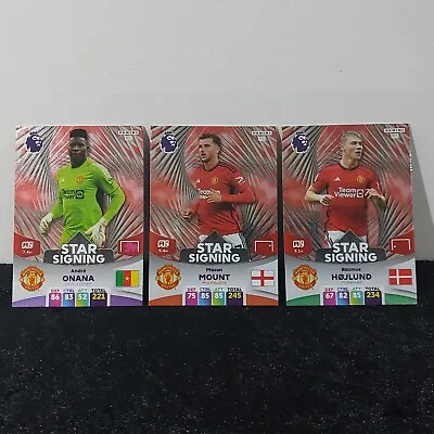 MANCHESTER UTD All 3 NEW Star Signings PANINI Adrenalyn XL 2024 Premier League • £4.95