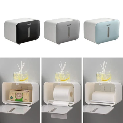 $41.58 • Buy Tissue Box Shelf Toilet Paper Holder Storage Rack Roll/Draw Paper Dispenser