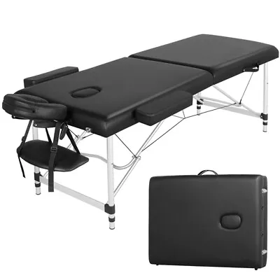 Massage Table Portable Massage Bed 2 Folding Lash Table Bed 28  Wide Aluminium  • $118.99