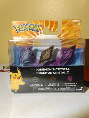 $44 • Buy Pokemon Z-Ring Steelium Z, Rockium Z, & Poisonium Z Crystal 3-Pack