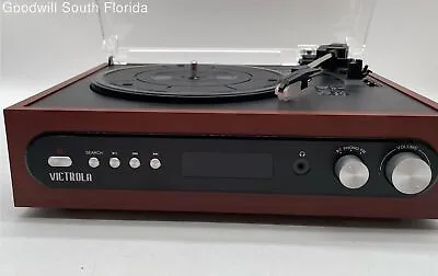 Victrola VTA-65 Brown Portable 3 In 1 Turntable Powers On Not Further Tested • $17.99