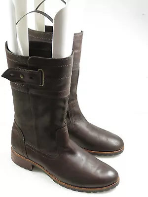 Nice Rare TIMBERLAND Boot Brown Leather Buckle  Women's Comfy 9.5M $155 • $58.49