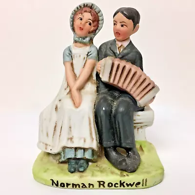 *NORMAN ROCKWELL FIGURINE* Limited Edition  LOVERS (ACCORDION COUPLE)  • $19.99