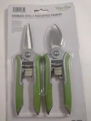 Pruning Snips Martha Stewart Micro-Tip Non-Stick Blades 2 Count Green - NEW • $22.59