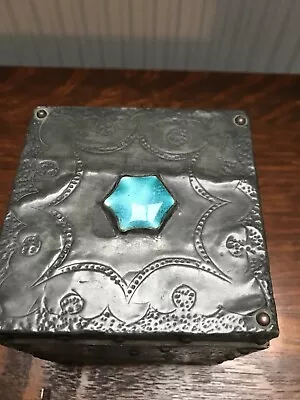£50 • Buy Arts And Crafts Pewter Ruskin Star Cabochon Box