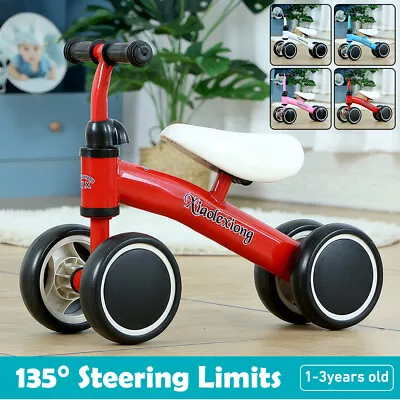 Baby Walker Balance Bike 4 Wheels Bicycle Ride On Toy For Toddler 12-36 Months • $37.99