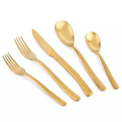 20-Piece Royal Stainless Steel Flatware Set Gold • $34.97