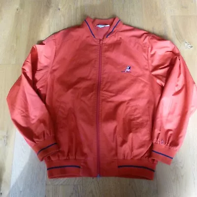 Gabicci Marina Vintage Harrington Jacket Red Full Zip Men's L Large READ DESC!!! • £17.99