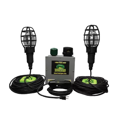 Underwater Fish Light 175W Double Natural Green Dock Light System - SHIPS FREE • $799