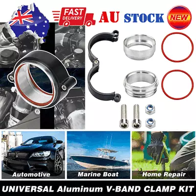For Intercooler Pipes 3 Inch 76mm Aluminum Exhaust V-Band Clamp Kit Universal • $28.17
