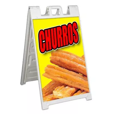 CHURROS Signicade 24x36 A Frame Plastic Sidewalk Sign CARNIVAL FAIR FOOD • $42.70